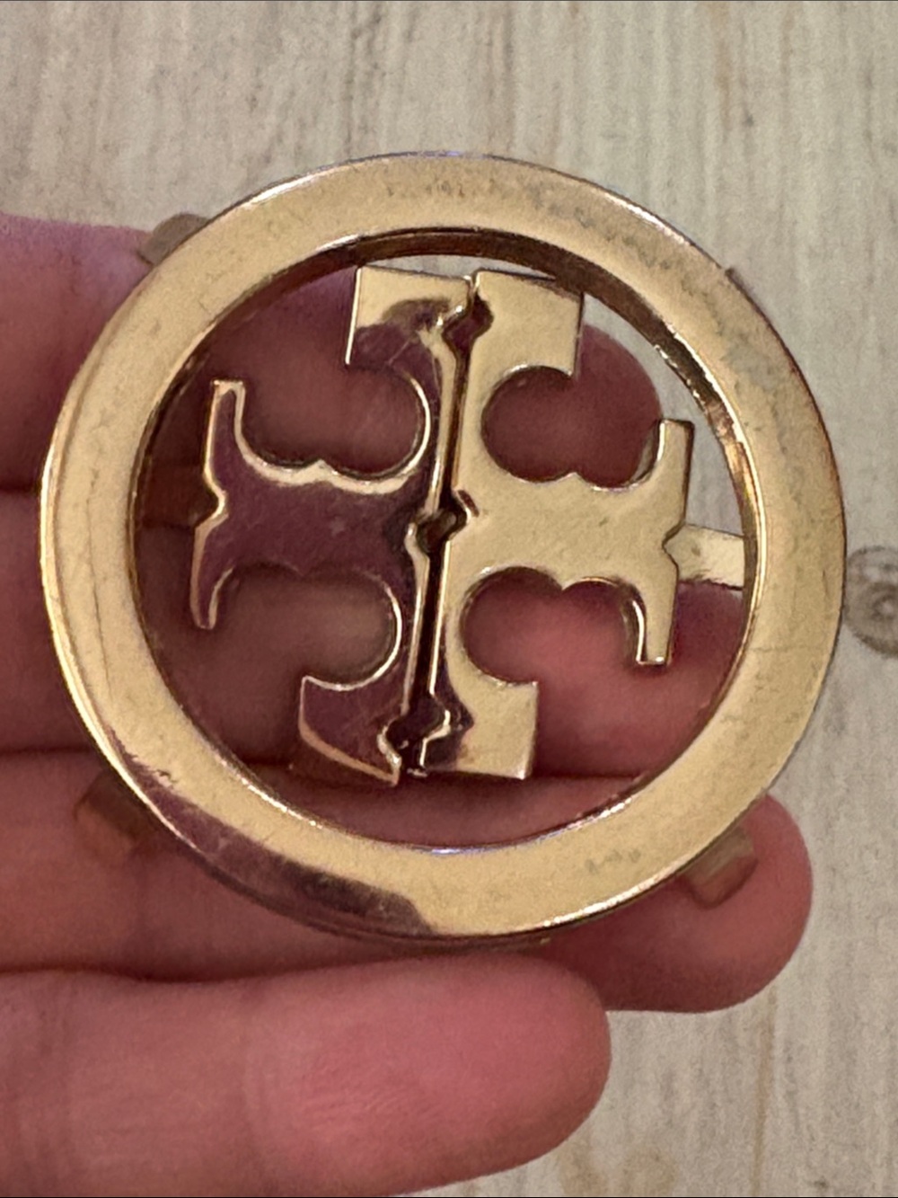 Gold Finish Tory Burch Bag emblem